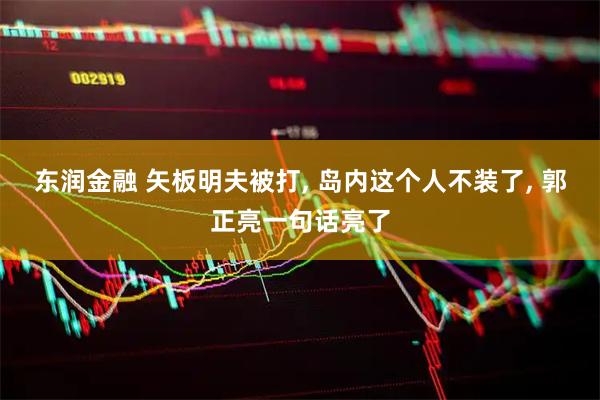 东润金融 矢板明夫被打, 岛内这个人不装了, 郭正亮一句话亮了